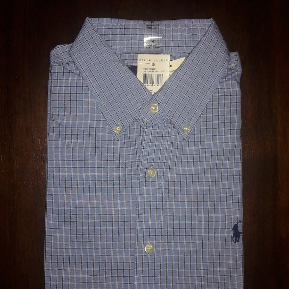 NWT Ralph Lauren Polo Men's Blue/Navy Dress Shirt